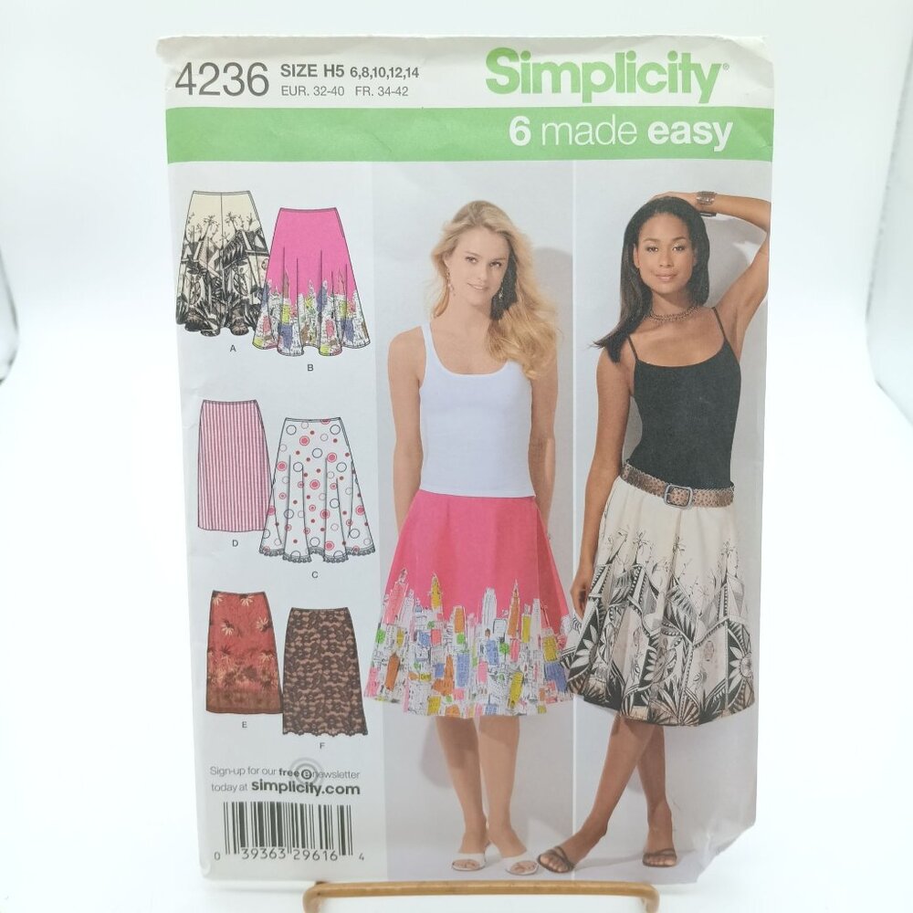 Simplicity 4236 Skirt Sewing Pattern H5 Sizes 6-14 2006